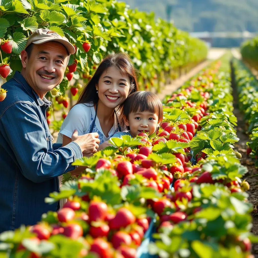 Strawberry Picking Fun at Nishijima Engei Danchi